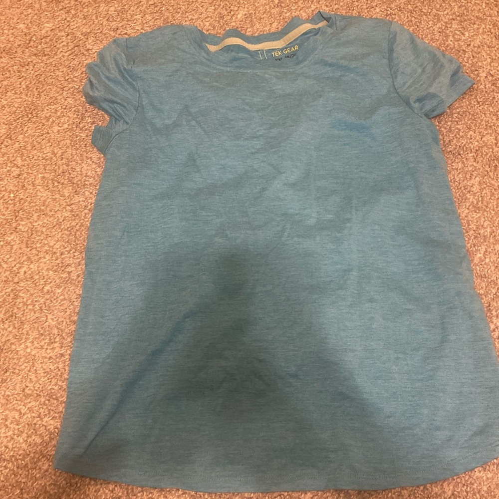 Blue athletic shirt